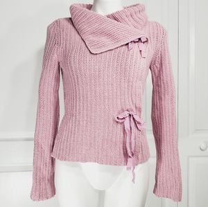 Anthropologie Moth ribbon tie wrap sweater